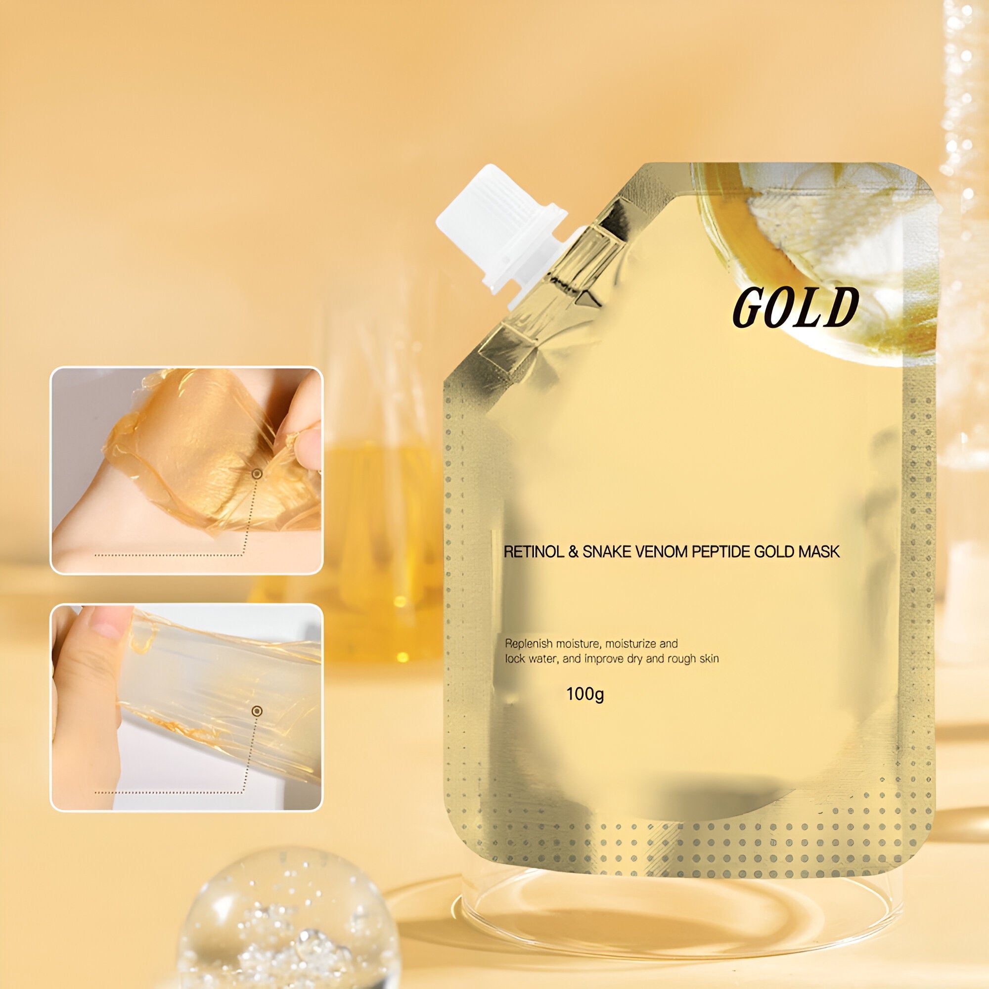 Soly Skin™ Retinol Snake Extract Gold Mask